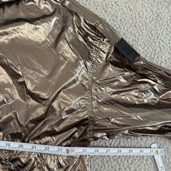 Ivy Park Jacket Hooded Pullover Windbreaker Metallic Gold - Picture 6 of 13